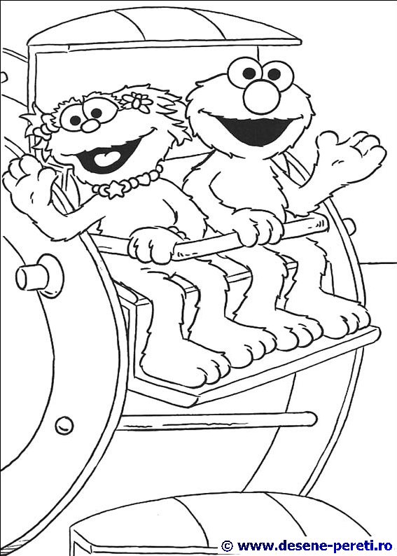 sesame street desene colorat